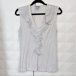 🎉CLEARANCE🎉 H&M Knit Polka Dot Sleeveless Top Sz M